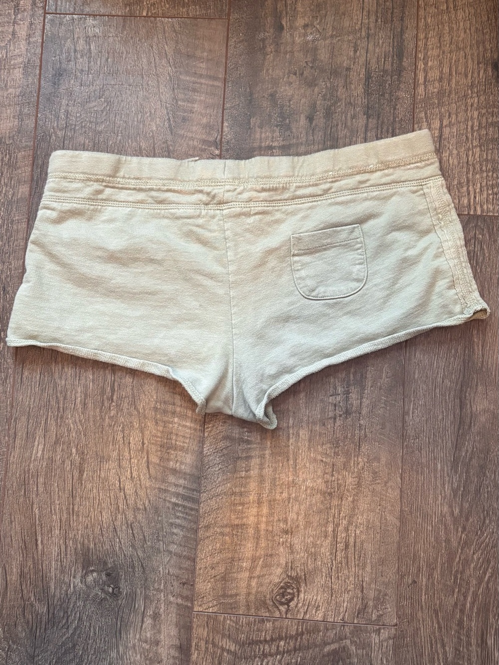 Aeropostale Beige Drawstring Athletic Shorts with Yellow Accent - Picture 2 of 3